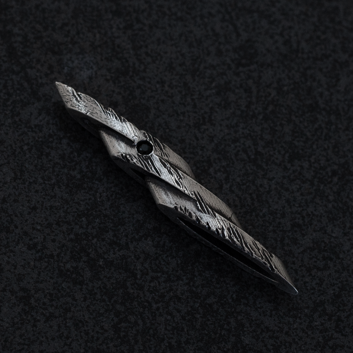 Berlin silver little pendant only with black diamond, BER