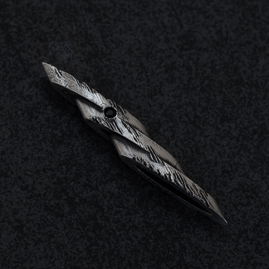 Berlin silver little pendant only with black diamond, BER