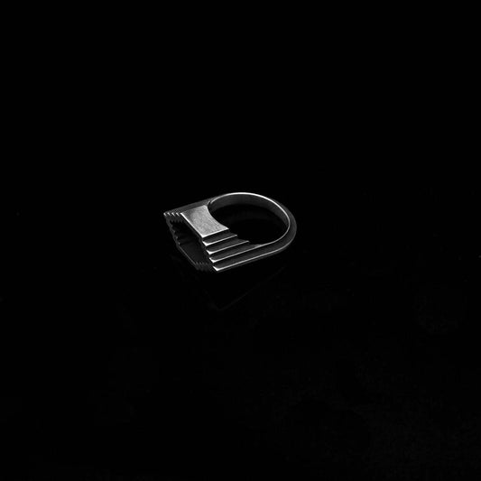 Lima hollow signet ring in silver, LIM
